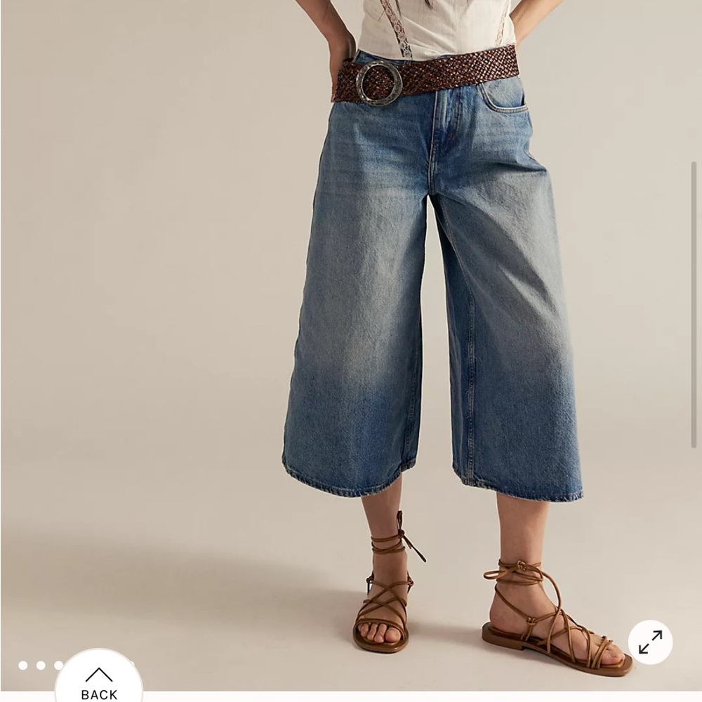 Free People High Top wide crop jeans